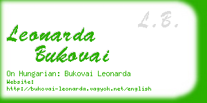 leonarda bukovai business card